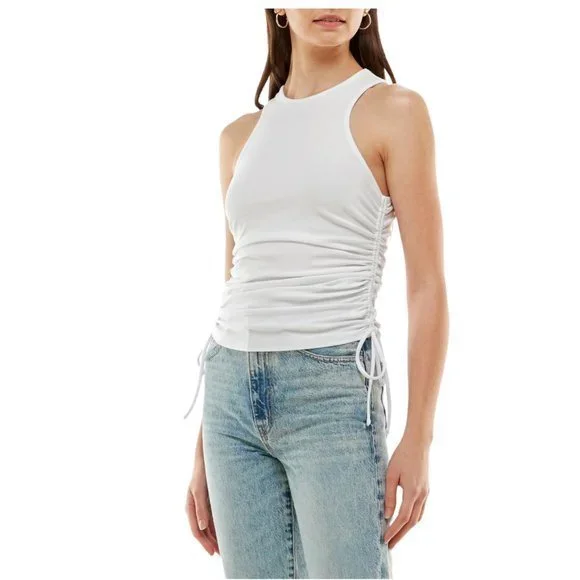 NWOT WAYF‎ Jayce Ruched Racer Tank (M) - Picture 2 of 11